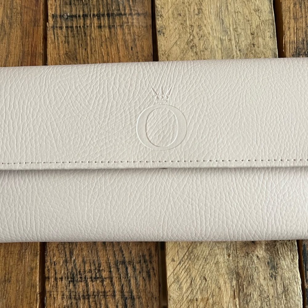 PANDORA Leather Jewelry Roll Velvet Travel Purse Clutch